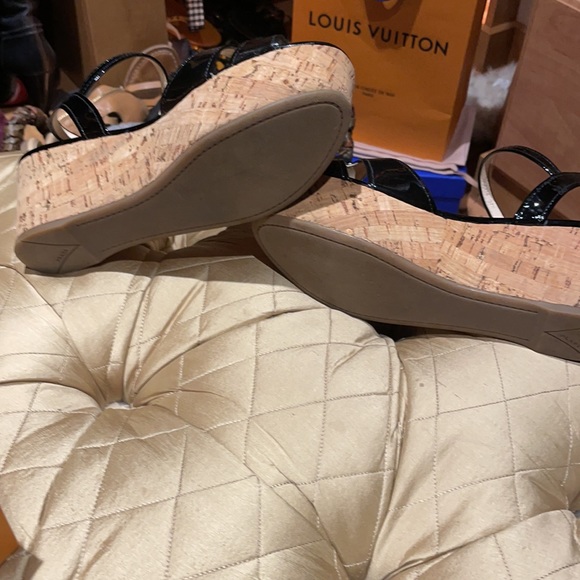 Prada Patent leather cork sandal 37.5 authentic. - Picture 5 of 8